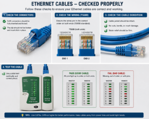 Check the Ethernet cables properly
